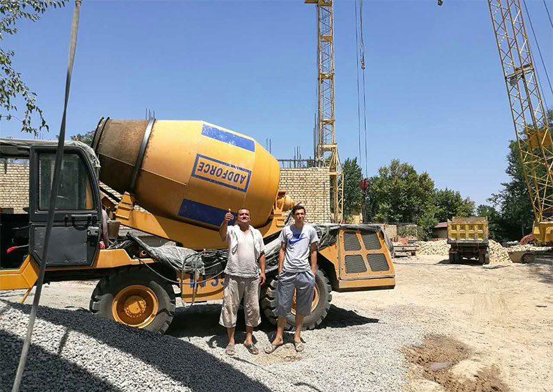 Самозагружающий бетоносмеситель ADDFORCE LT 3500 Ташкентская Центрально-Азиатская строительная площадка